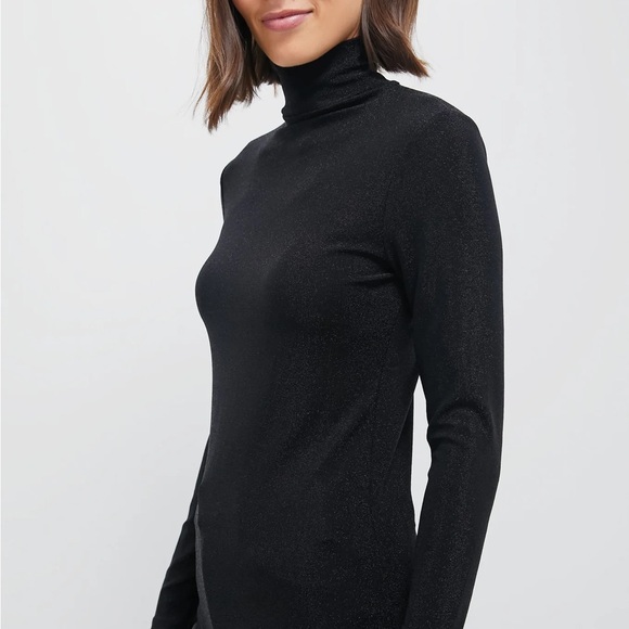 Women Zolla sparkly lurex turtleneck sweater,sz large - Picture 3 of 5